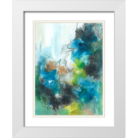 Spring Delight I White Modern Wood Framed Art Print with Double Matting by Combs, Joyce
