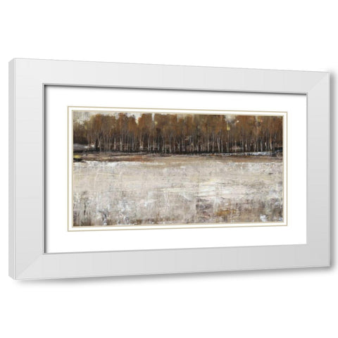 Neutral Reflection I White Modern Wood Framed Art Print with Double Matting by OToole, Tim