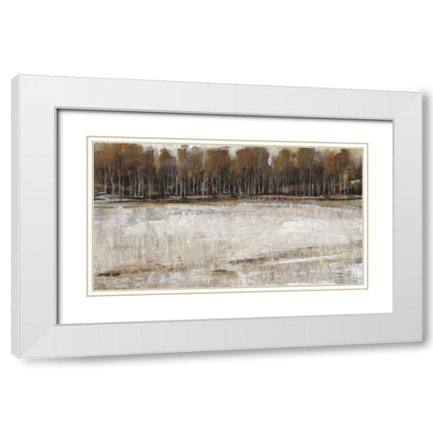 Neutral Reflection II White Modern Wood Framed Art Print with Double Matting by OToole, Tim