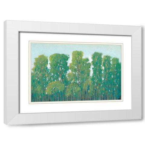 Forest Green I White Modern Wood Framed Art Print with Double Matting by OToole, Tim