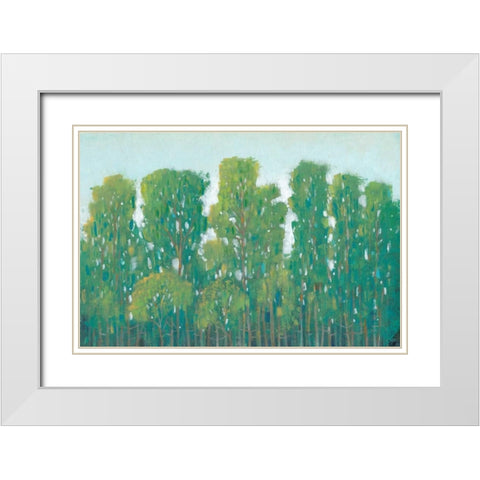 Forest Green I White Modern Wood Framed Art Print with Double Matting by OToole, Tim