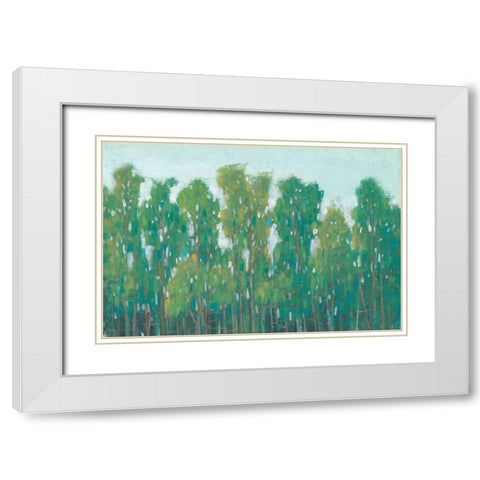 Forest Green II White Modern Wood Framed Art Print with Double Matting by OToole, Tim
