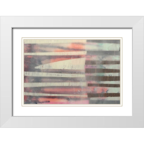 Lines and Layers I White Modern Wood Framed Art Print with Double Matting by Goldberger, Jennifer