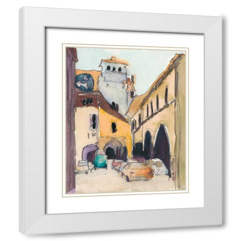 Venice Plein Air I White Modern Wood Framed Art Print with Double Matting by Dixon, Samuel