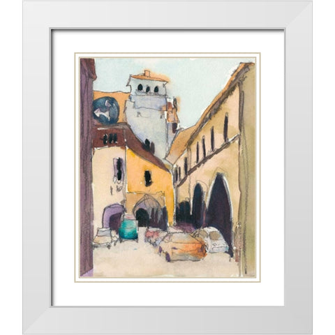 Venice Plein Air I White Modern Wood Framed Art Print with Double Matting by Dixon, Samuel