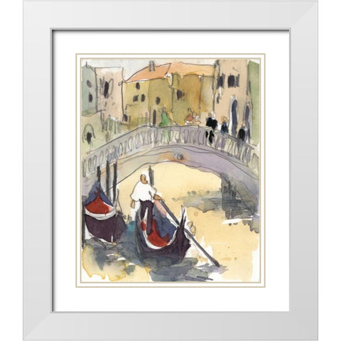 Venice Plein Air III White Modern Wood Framed Art Print with Double Matting by Dixon, Samuel