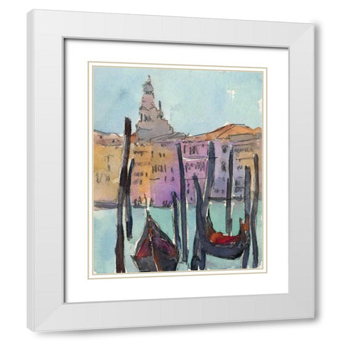 Venice Plein Air IV White Modern Wood Framed Art Print with Double Matting by Dixon, Samuel