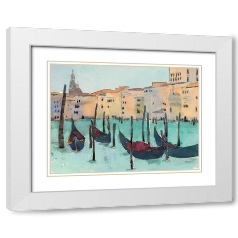Venice Plein Air VII White Modern Wood Framed Art Print with Double Matting by Dixon, Samuel