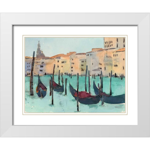 Venice Plein Air VII White Modern Wood Framed Art Print with Double Matting by Dixon, Samuel