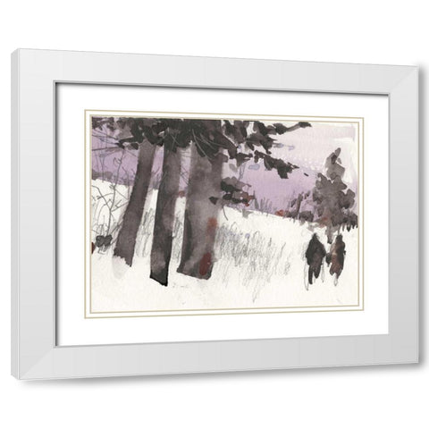 Woodland Sketch II White Modern Wood Framed Art Print with Double Matting by Dixon, Samuel