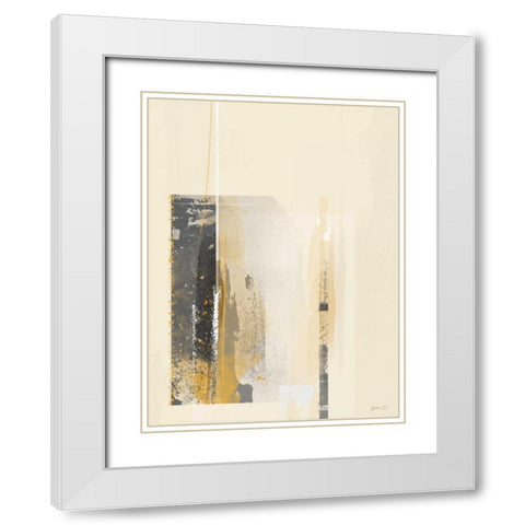 Deeper Shadows I White Modern Wood Framed Art Print with Double Matting by Green Lili