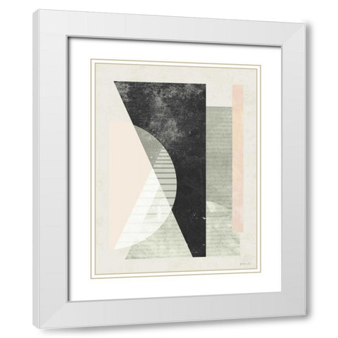 Outside In VI White Modern Wood Framed Art Print with Double Matting by Green Lili