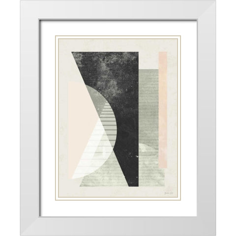 Outside In VI White Modern Wood Framed Art Print with Double Matting by Green Lili