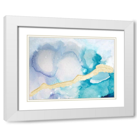 Ice Crystals I White Modern Wood Framed Art Print with Double Matting by Combs, Joyce