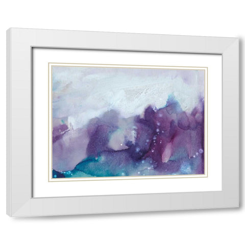 Ice Crystals IV White Modern Wood Framed Art Print with Double Matting by Combs, Joyce