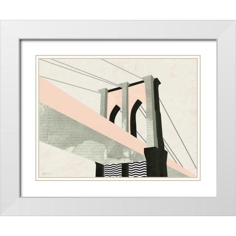 Graphic New York IV White Modern Wood Framed Art Print with Double Matting by Green Lili
