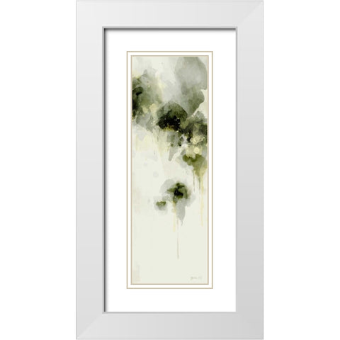 Misty Abstract Morning I White Modern Wood Framed Art Print with Double Matting by Green Lili