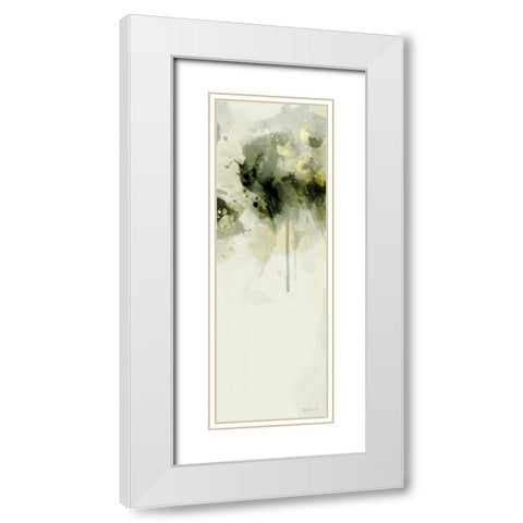 Misty Abstract Morning II White Modern Wood Framed Art Print with Double Matting by Green Lili