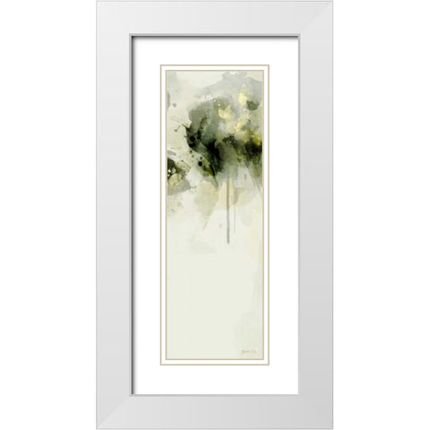 Misty Abstract Morning II White Modern Wood Framed Art Print with Double Matting by Green Lili
