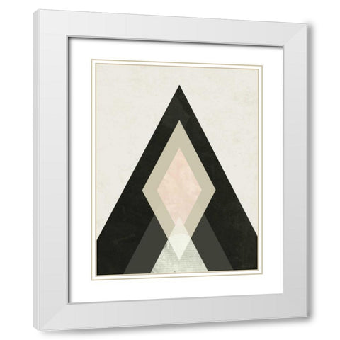 Mountains Beyond Mountains I White Modern Wood Framed Art Print with Double Matting by Green Lili