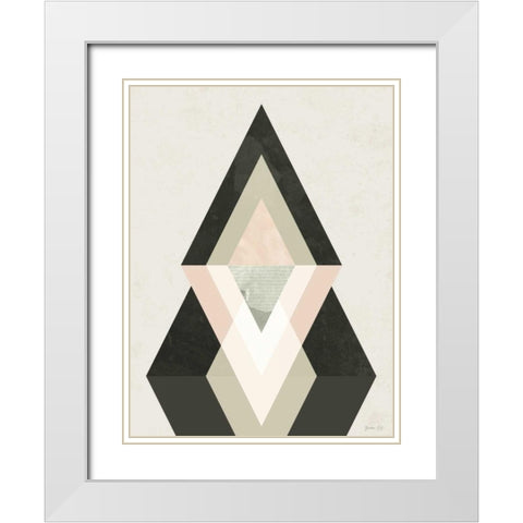 Mountains Beyond Mountains II White Modern Wood Framed Art Print with Double Matting by Green Lili