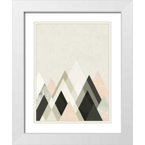 Mountains Beyond Mountains III White Modern Wood Framed Art Print with Double Matting by Green Lili