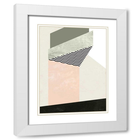 Edge of Town II White Modern Wood Framed Art Print with Double Matting by Green Lili