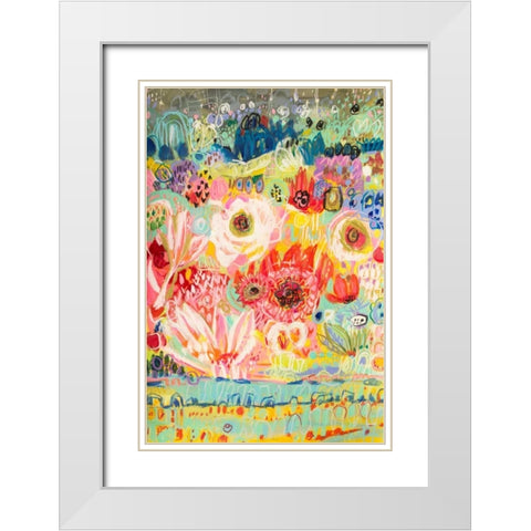 Love to Travel II White Modern Wood Framed Art Print with Double Matting by Fields, Karen