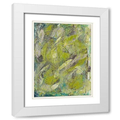 Citron Circuit II White Modern Wood Framed Art Print with Double Matting by Holland, J.