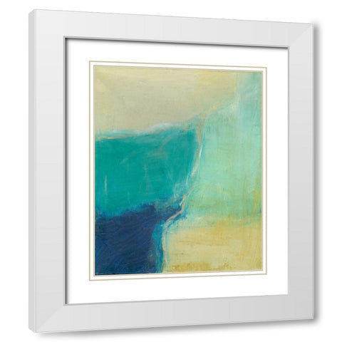 Subtle Interaction I White Modern Wood Framed Art Print with Double Matting by Holland, J.