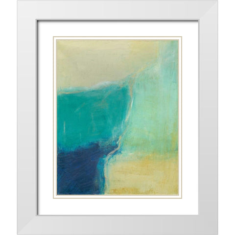 Subtle Interaction I White Modern Wood Framed Art Print with Double Matting by Holland, J.