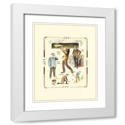 Walton Heath Golf Tournament White Modern Wood Framed Art Print with Double Matting by Reynolds, Frank