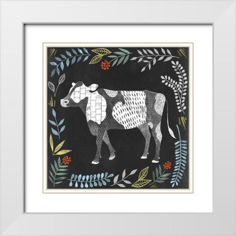 Chalkboard Farmhouse I White Modern Wood Framed Art Print with Double Matting by Popp, Grace