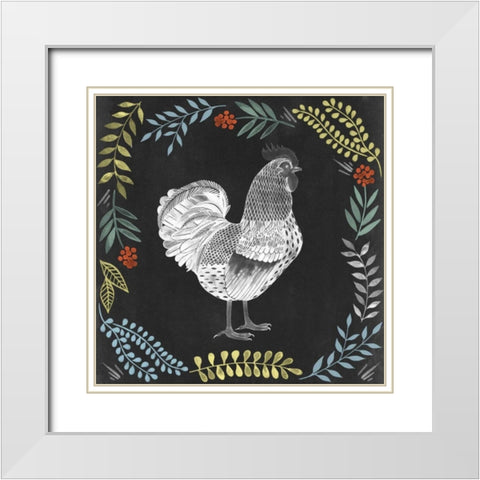 Chalkboard Farmhouse II White Modern Wood Framed Art Print with Double Matting by Popp, Grace