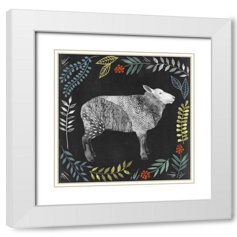 Chalkboard Farmhouse III White Modern Wood Framed Art Print with Double Matting by Popp, Grace