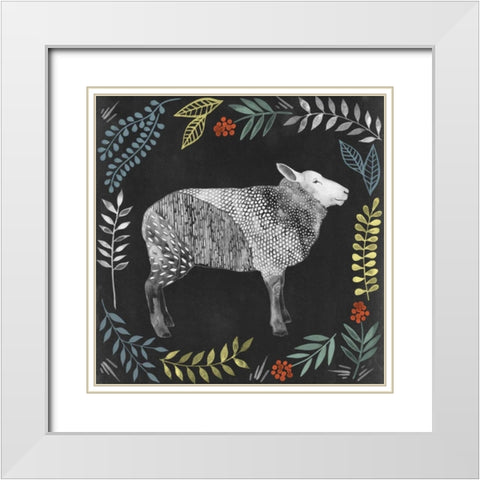 Chalkboard Farmhouse III White Modern Wood Framed Art Print with Double Matting by Popp, Grace