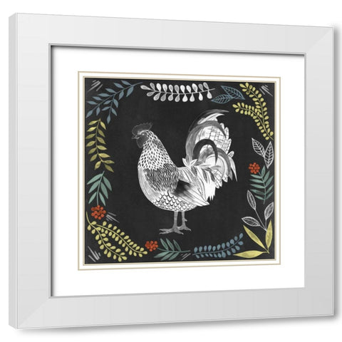 Chalkboard Farmhouse IV White Modern Wood Framed Art Print with Double Matting by Popp, Grace