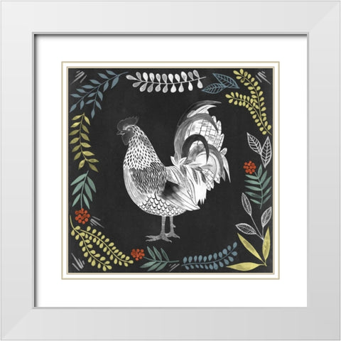 Chalkboard Farmhouse IV White Modern Wood Framed Art Print with Double Matting by Popp, Grace