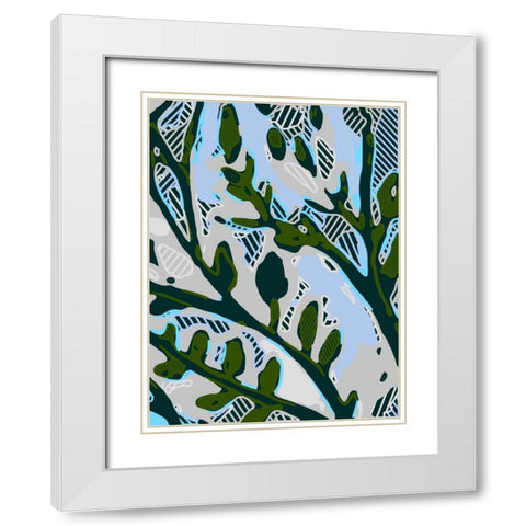 Abstract Tree Limbs II White Modern Wood Framed Art Print with Double Matting by Fields, Karen