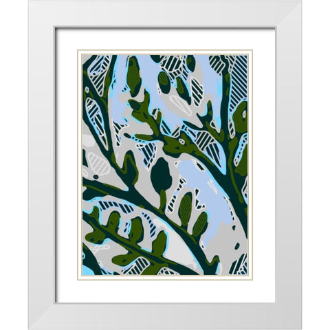 Abstract Tree Limbs II White Modern Wood Framed Art Print with Double Matting by Fields, Karen
