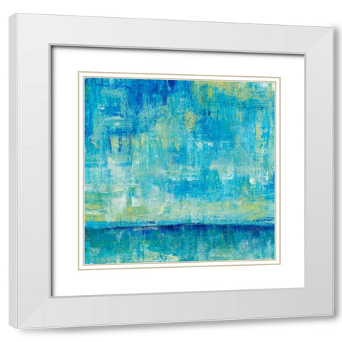 Water Reflections III White Modern Wood Framed Art Print with Double Matting by OToole, Tim
