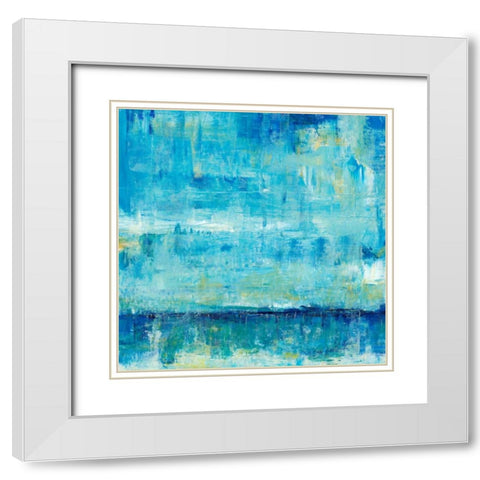 Water Reflections V White Modern Wood Framed Art Print with Double Matting by OToole, Tim