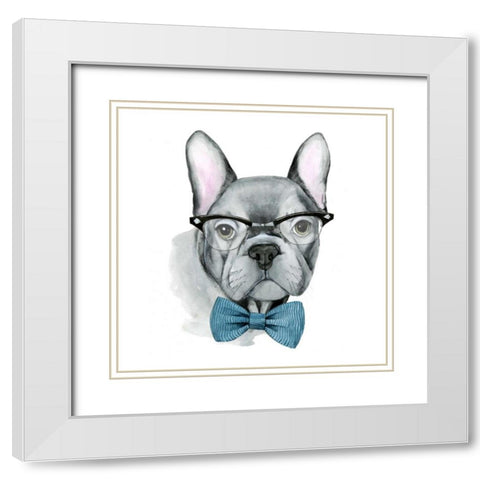 Vintage Pup IV White Modern Wood Framed Art Print with Double Matting by Popp, Grace