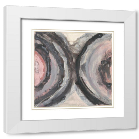 Surface Study II White Modern Wood Framed Art Print with Double Matting by Stramel, Renee W.