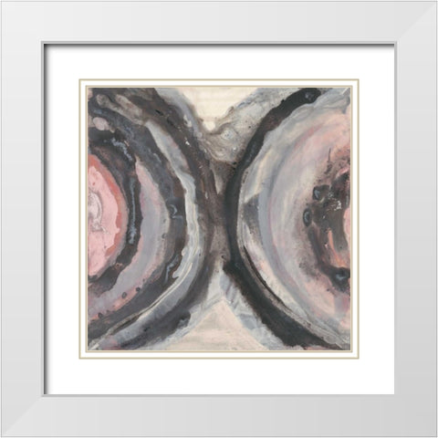 Surface Study II White Modern Wood Framed Art Print with Double Matting by Stramel, Renee W.