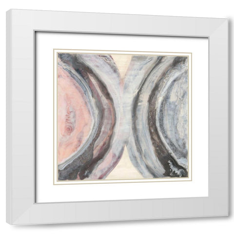 Surface Study III White Modern Wood Framed Art Print with Double Matting by Stramel, Renee W.