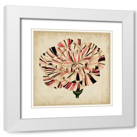 Custom Pop Floral VI White Modern Wood Framed Art Print with Double Matting by Vision Studio