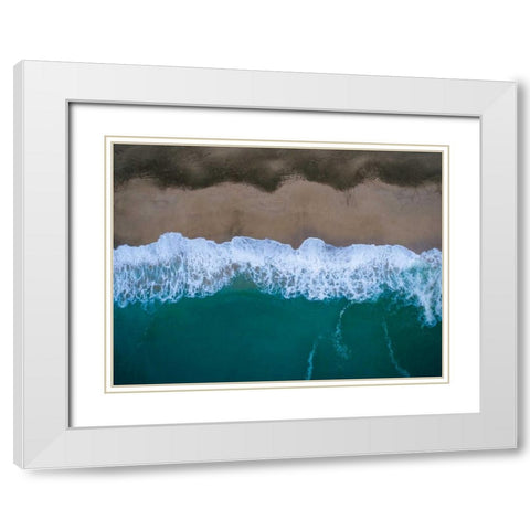 Hawaii View II White Modern Wood Framed Art Print with Double Matting by Mead, Adam