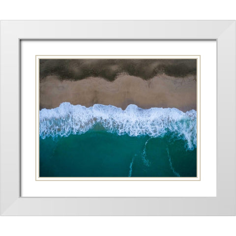 Hawaii View II White Modern Wood Framed Art Print with Double Matting by Mead, Adam