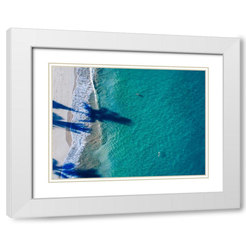 Hawaii View VII White Modern Wood Framed Art Print with Double Matting by Mead, Adam